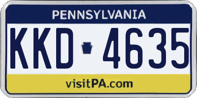 PA license plate KKD4635
