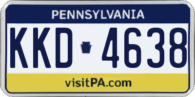 PA license plate KKD4638