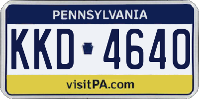 PA license plate KKD4640