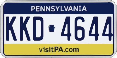PA license plate KKD4644