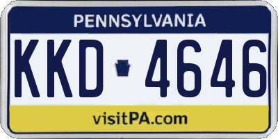 PA license plate KKD4646