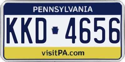 PA license plate KKD4656