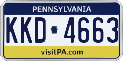 PA license plate KKD4663
