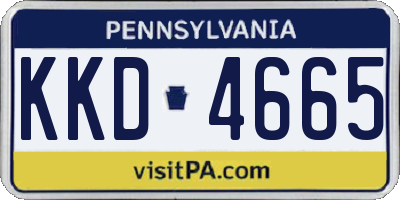 PA license plate KKD4665