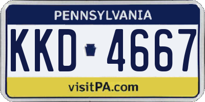 PA license plate KKD4667
