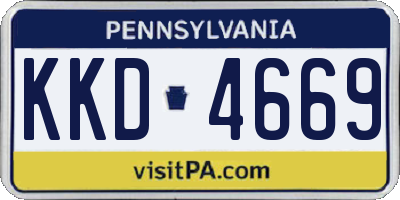 PA license plate KKD4669