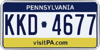 PA license plate KKD4677