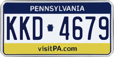 PA license plate KKD4679