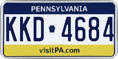 PA license plate KKD4684