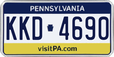 PA license plate KKD4690