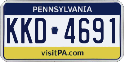 PA license plate KKD4691