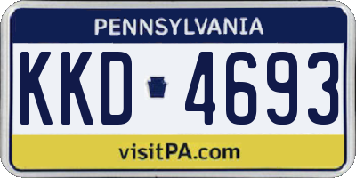PA license plate KKD4693