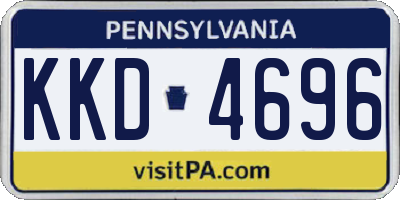 PA license plate KKD4696