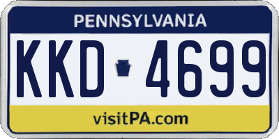 PA license plate KKD4699