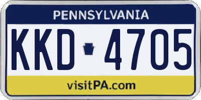 PA license plate KKD4705