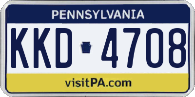 PA license plate KKD4708