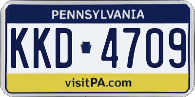 PA license plate KKD4709