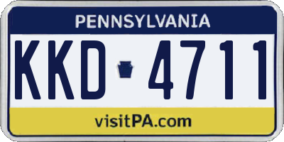 PA license plate KKD4711