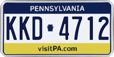 PA license plate KKD4712