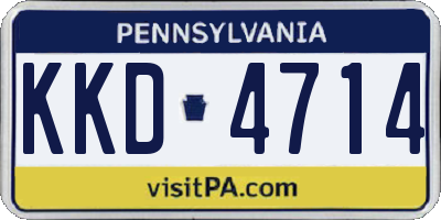 PA license plate KKD4714