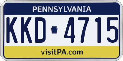 PA license plate KKD4715
