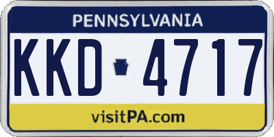 PA license plate KKD4717