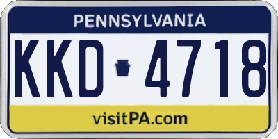 PA license plate KKD4718