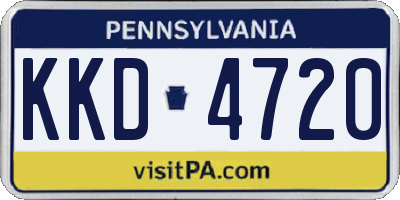 PA license plate KKD4720