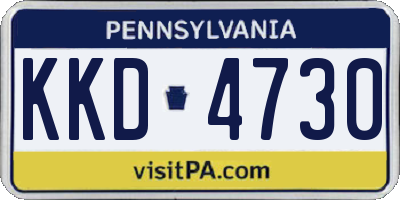 PA license plate KKD4730