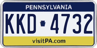 PA license plate KKD4732
