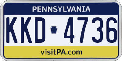 PA license plate KKD4736
