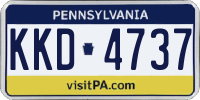 PA license plate KKD4737
