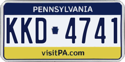 PA license plate KKD4741