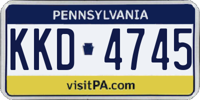 PA license plate KKD4745