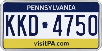 PA license plate KKD4750