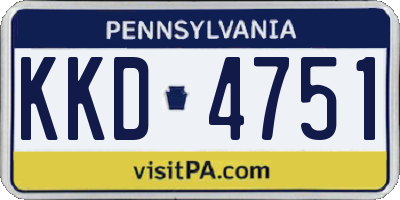 PA license plate KKD4751