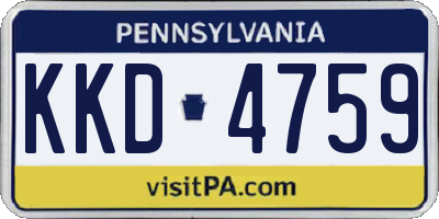 PA license plate KKD4759