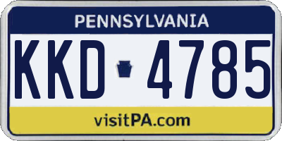 PA license plate KKD4785