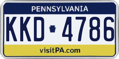 PA license plate KKD4786