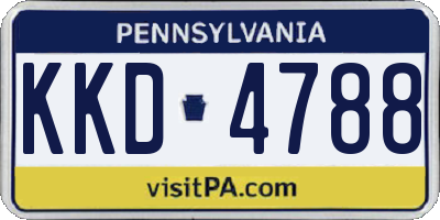PA license plate KKD4788