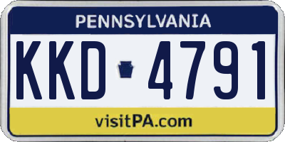 PA license plate KKD4791