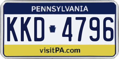 PA license plate KKD4796