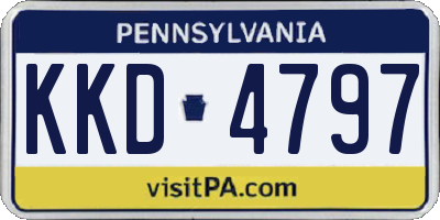 PA license plate KKD4797
