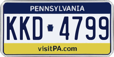 PA license plate KKD4799