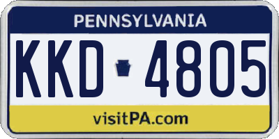 PA license plate KKD4805