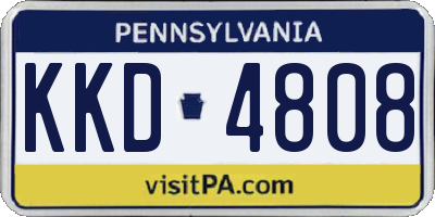 PA license plate KKD4808