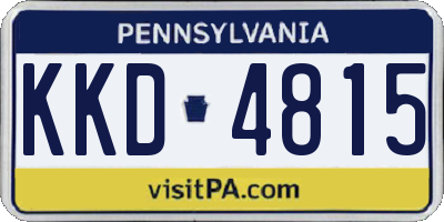 PA license plate KKD4815