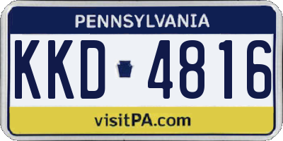 PA license plate KKD4816