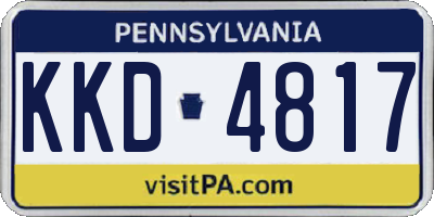 PA license plate KKD4817
