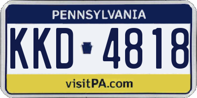 PA license plate KKD4818